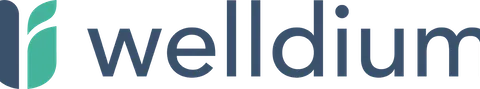 Logo van Welldium supplementen platform
